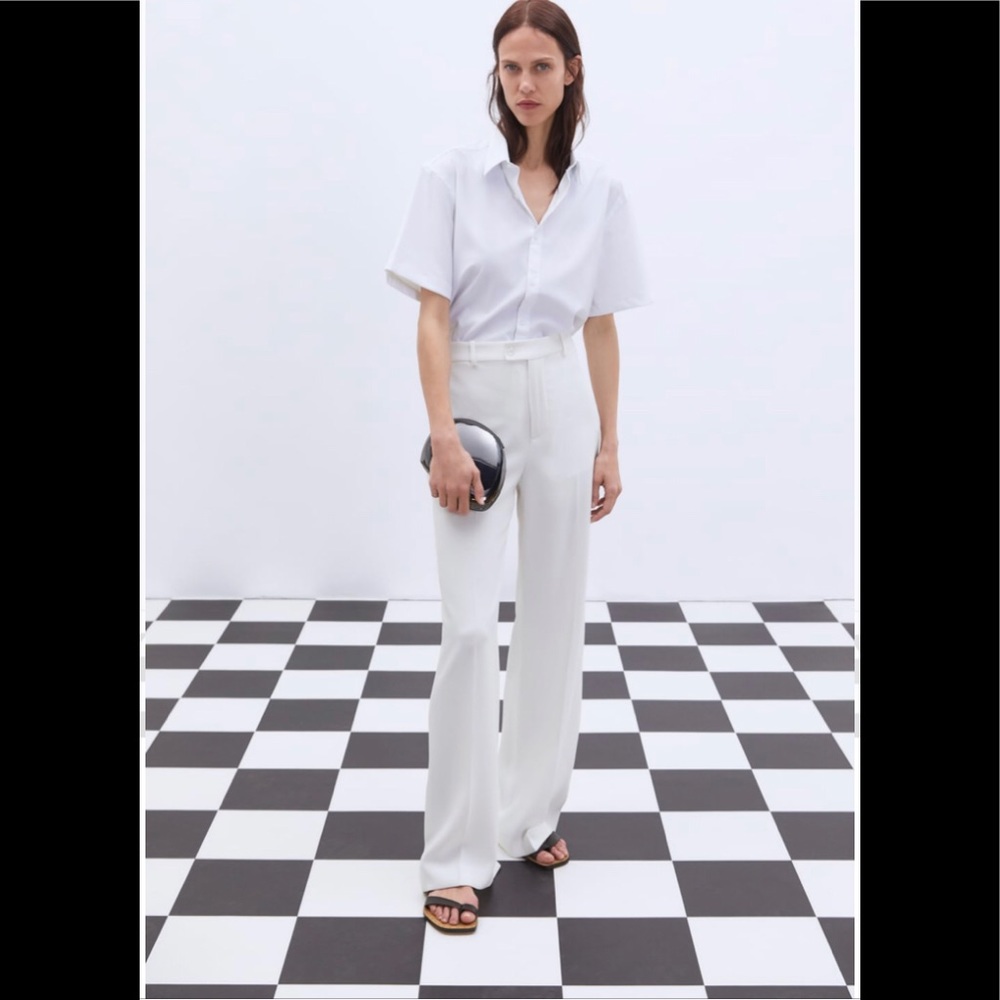 Zara White Trousers